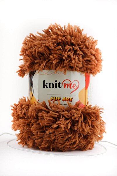 knitme Pop Art 100 Gr 5'li Paket Kürk Görünümlü El Örgü Ipi Taka Yarn 963