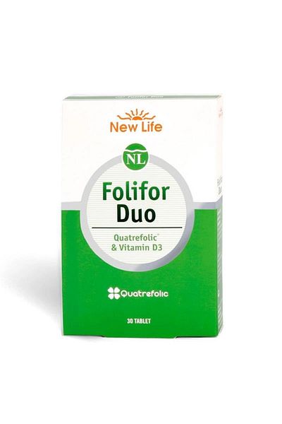 New Life Folifor Duo Vitamin D3 & Quatrefolic - 30 Tablets