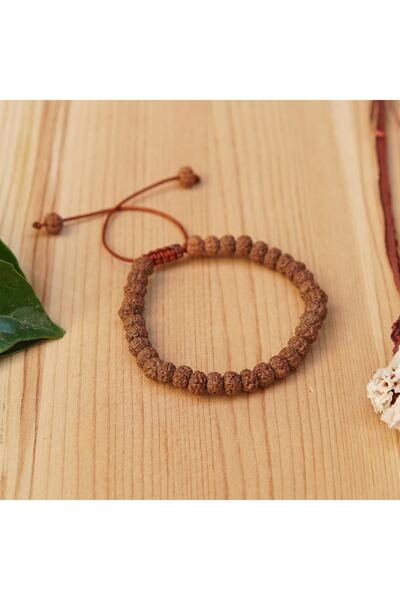 Deniz Doğal Taş Rudraskha 6mm Seed Bracelet - Certified