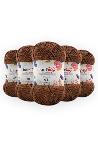 knitme Πολυεστέρας Macrame 100 Gr 5 Pack Πλεκτό Χέρι Σπάτσο Taka Yarn (833)