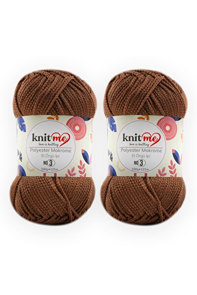 knitme Polyester Makrome 100 Gr 5'li Paket El Örgü Ipi Taka Yarn (833)