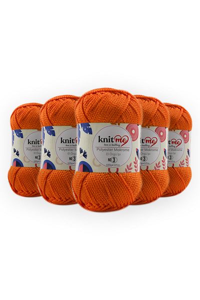 knitme Macrame Polyester - 100 Gr Πακέτο 5 Πλεκτό Χειρός (811)