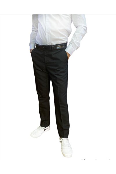 BLUEMOOR Men's Classic Cut Fabric Trousers