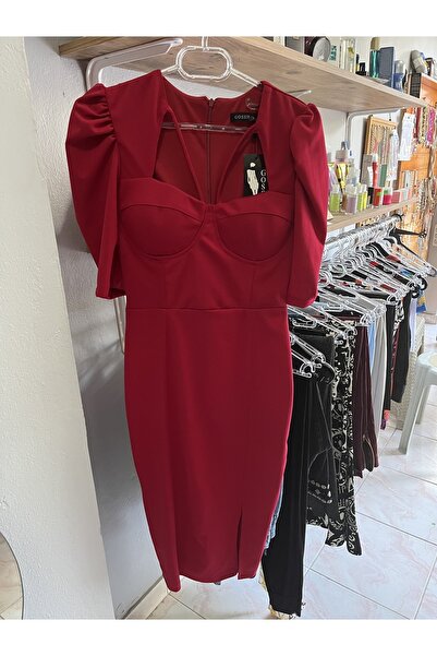 atom butik Kadın Kırmızı Elbise