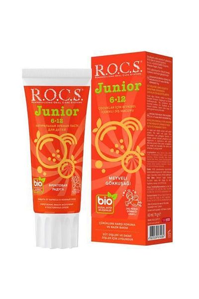 R.O.C.S. معجون أسنان جونيور فروتي رينبو - 74 جم (rcs101)