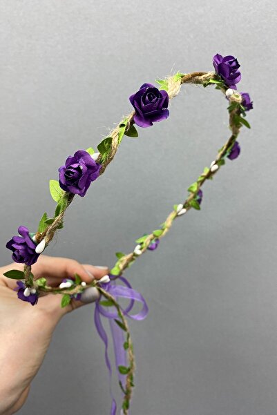 Hobigram Coroană de domnișoară de onoare cu petale de trandafir din hârtie mo...