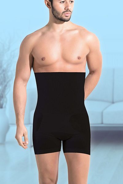 Jenny Daphne Angel Double Seamless Boxer Corset Black and White Color
