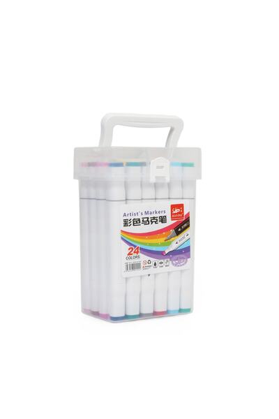 hobi market art Double Tip Marker Pen Set 24 Colors