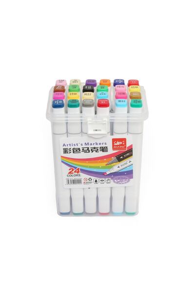 hobi market art Double Tip Marker Pen Set 24 Colors
