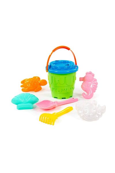 Polesie 3 Years Old Castle Bucket and Accessories, Single Green