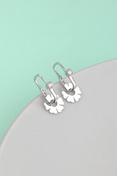 LINTERNA 925 Ayar Gümüş Yonca Göçmen Küpesi