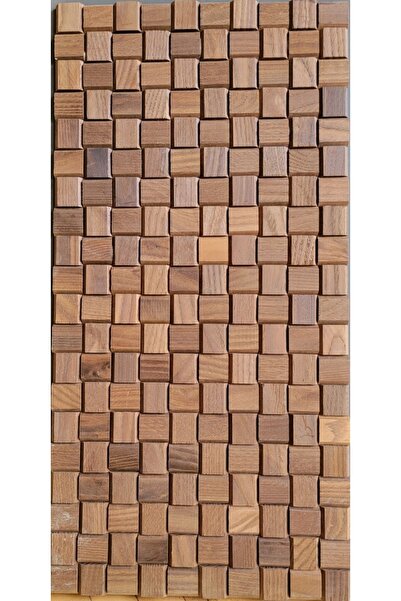 Genel Markalar 3 Boyutlu Masif Ahşap Karo, Kahverengi, Dayanıklı ve Şık Tasarım