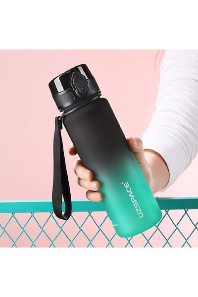 Uzspace 500ml Double Color Motivational Bottle Softtouch Ff Collection Tritan Water Bottle