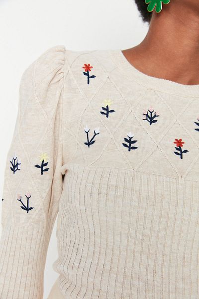 Trendyol Collection Πλεκτό πουλόβερ επεξεργασίας πέτρας TWOAW23KZ00272