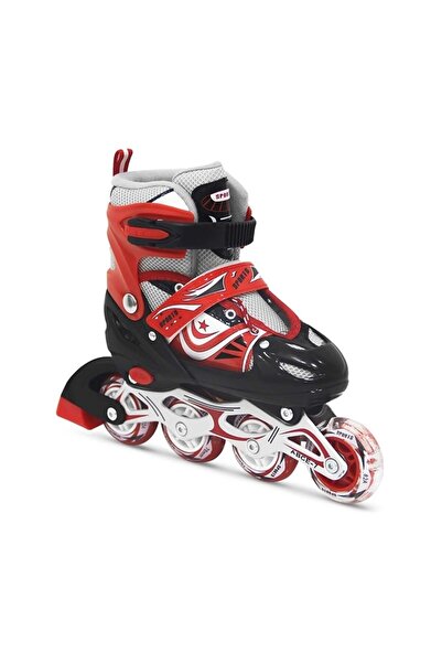 Genel Markalar Işıklı Metal Gövdeli Küçük Boy Paten 30-33 - Kırmızı