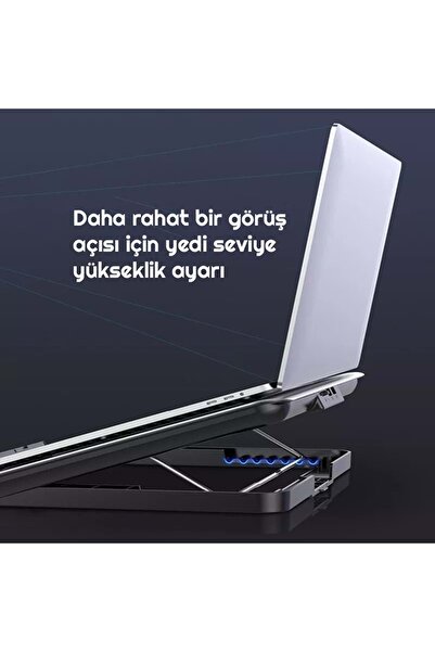 Triline Icecoorel Alimünyum Hız Ayarlı Notebook Soğutucu Ergonomik Stand
