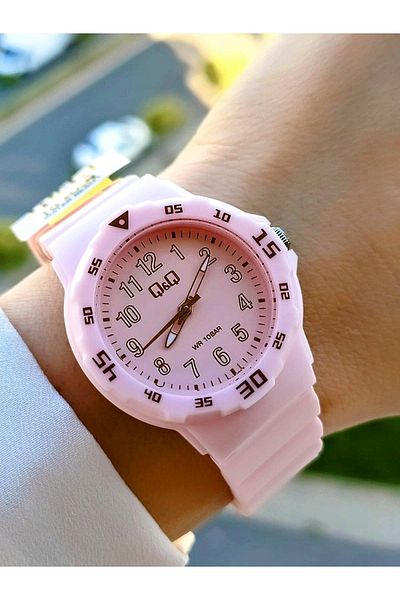 Q&Q 10 Bar Waterproof Unisex Children's Wristwatch with Silicone Cord Vr.19.j.017.y-a