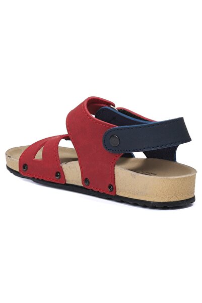 Nstil Daily Double Color Unisex Children's Sandals with Velcro Buckle Comfortable Cork Sole Slippers 187