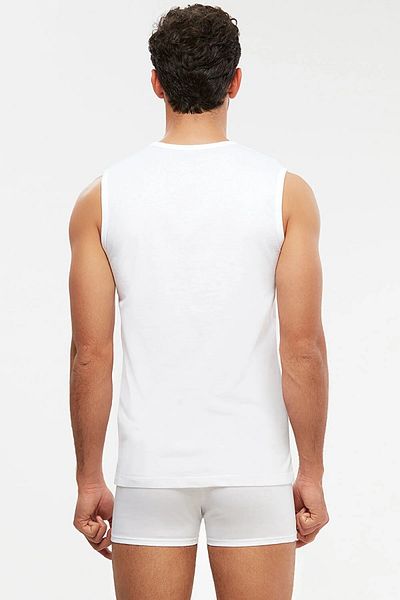 Kom 100% Cotton 2-pack V-Neck Sleeveless Undershirt, Undershirt Barry