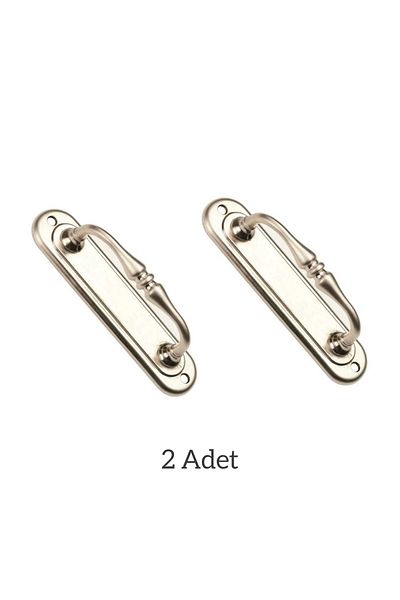 ARON (2 Pieces) Satin Large Curved Pull Pull Handle for Sliding Doors 14,5x3,5cm