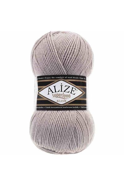 Alize Superlana Classic Wool Hand Knitting - Κλωστή κλωστής, Κωδικός χρώματος: 652-καπνός
