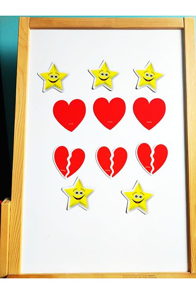 Okuling Magnetic Cards Heart - Broken Heart - Star