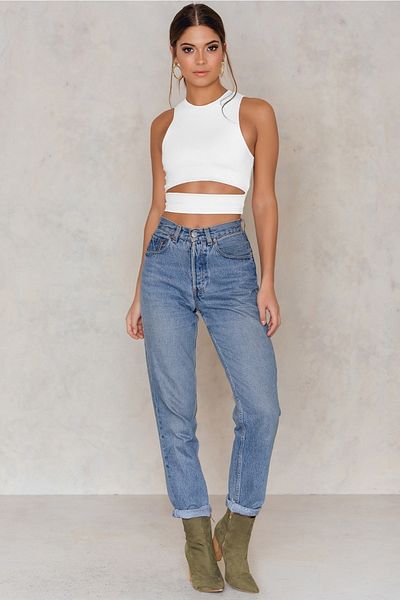 clubsodafashion Bluză crop top cu detaliu din viscoză