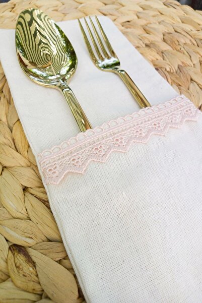 Emtory Home 6 komada Lan roze Čipka pakovanje držača za kašike, servisna prez...