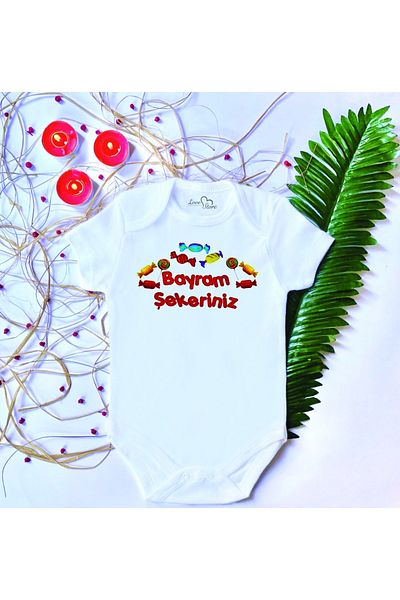 LoveStore Unisex Baby Holiday Candy Printed 100% Cotton Snap-On Bodysuit