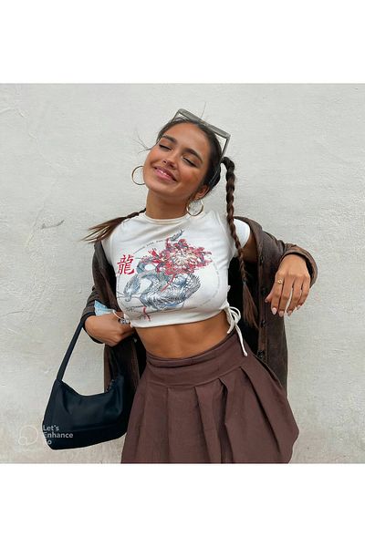 Jose Clothing Γυναικεία μπλούζα με στάμπα Crop Fit