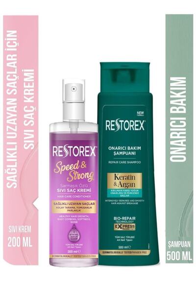 Restorex Sıvı Saç 200 Ml&keratin&argan Şampuan 500 Ml