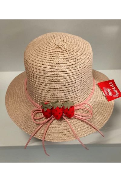 Kitti Arıcı Store New Season Powder Color 2-6 Years Old Children's Straw Hat
