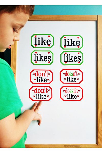 Okuling Magnetic English Word Cards Like - Don't Like