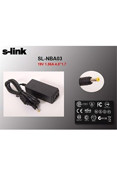 S-LINK / S-link SL-NBA03 30W 19V 1.58A 4.8*1.7 Hp Netbook Standart Adaptör