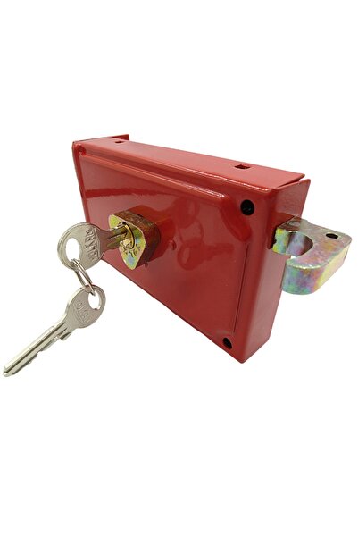 Volkan Tirated Lock Strikerless Standard Cylinder-brass Material-red-no:14-140mm