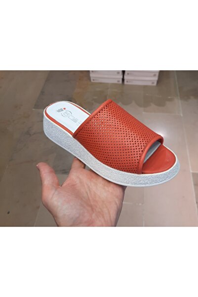 BRGL Жіночі внутрішні та зовнішні справжні шкіряні анатомічні червоні капці