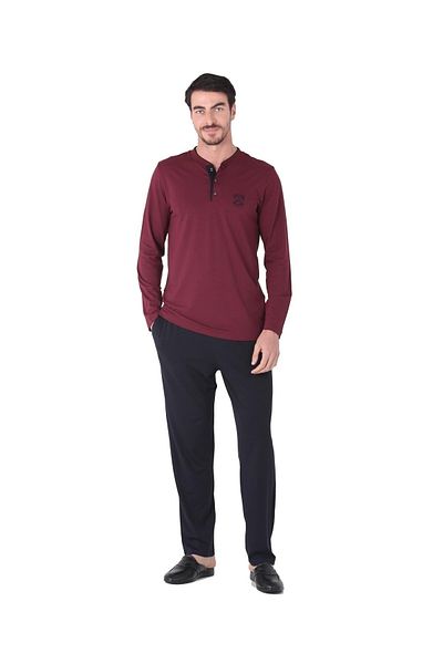 D'S Damat Ανδρικό μακρυμάνικο κοστούμι πιτζάμα Modal New Season