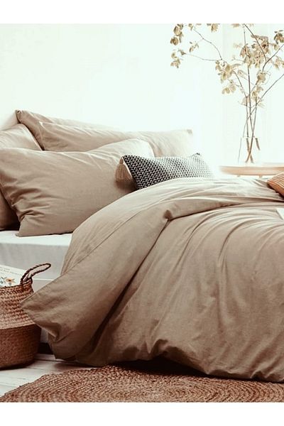 üntaş Life Plain 160x220 Single Cotton Duvet Cover Set