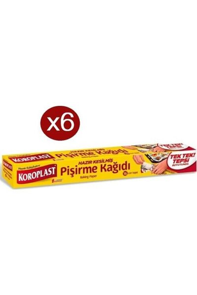 Koroplast Ready-made Cut Baking Paper 16 Sheets 6 Pieces