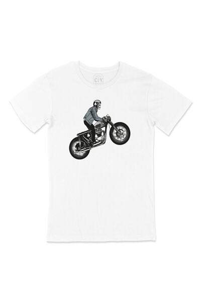 Generic Brand Tricou Biker Skull