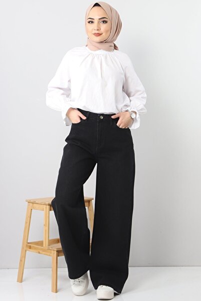 Livik جينز عالي الخصر من التسعينيات بأرجل واسعة