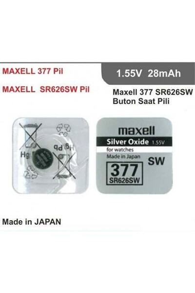 Maxell Sr377 Sr626sw 1.55v Saat Pili =adet Olarak Satılır
