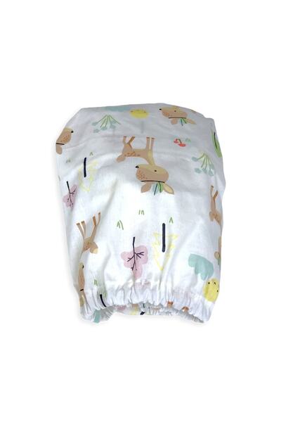 Babynia %100 Pamuk Bebek Ve Çocuk Lastikli Çarşaf 65x95 Karaca Desenli