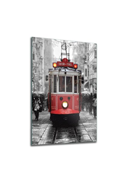 Decovetro Tram City Landscape Glass Painting