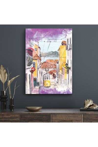 Decovetro Pictură în ulei pe sticlă Tramvai