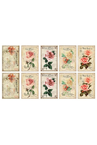 TELLGRAF REKLAM HİZMETLERİ Güllü Kartpostal Seti 10x15 Cm