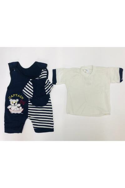 Baby Slon Kids Clup Yazlık Penye Şapkalı Captain Nakışlı Badili Lacivert Erke...