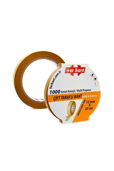 Four Office General Purpose Transparent Holtmelt 12x25 Double Sided Tape