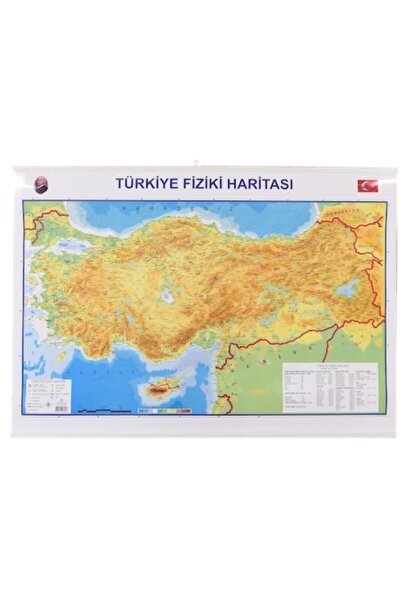 Interflex Inter 70x100 Türkiye Fiziki-siyasi Haritası (çift Taraflı Çıtalı) Int-820