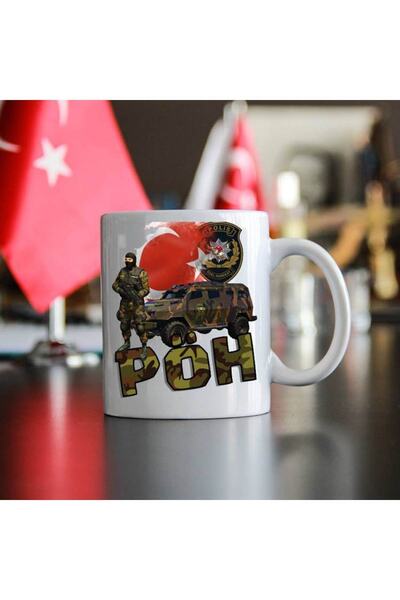 sıradışıhediyem Pöh Mug Cup Jöh Mug Cup Flag Mug Cup